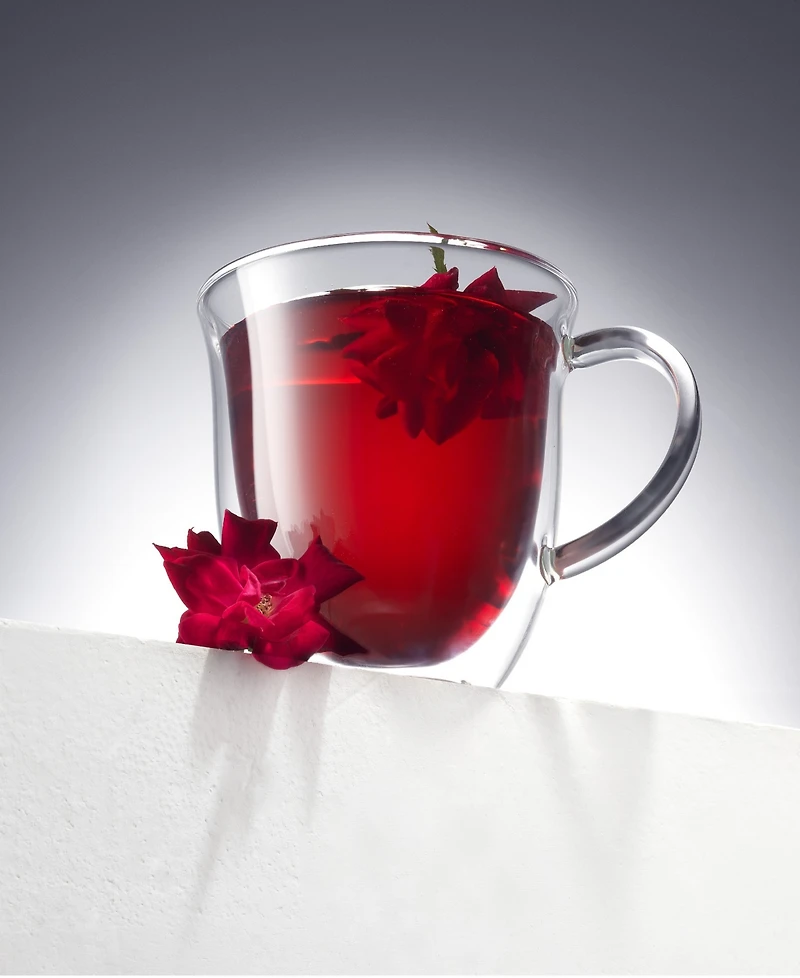 JoyJolt Glass Double Wall Mug Collection, Set of 4