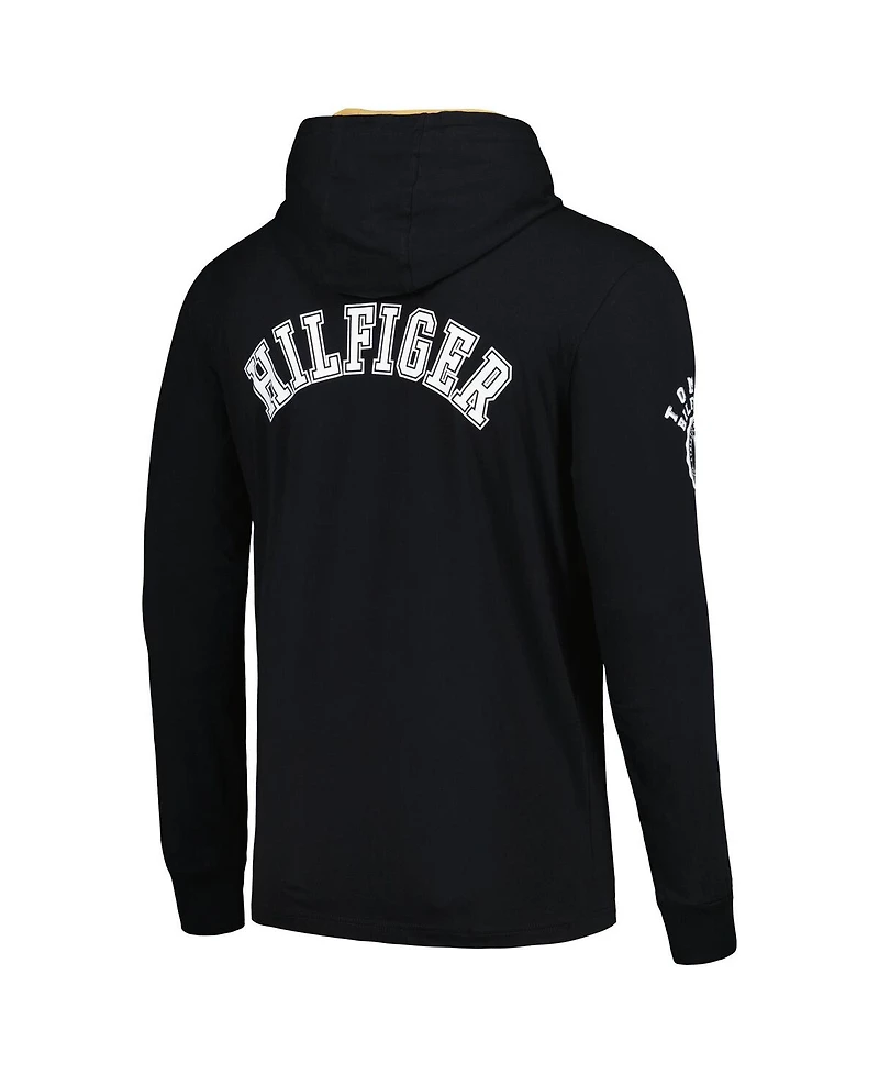 Men's Tommy Hilfiger Black New Orleans Saints Morgan Long Sleeve Hoodie T-shirt
