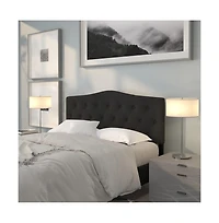 Arched Queen Button Tufted Upholstered Headboard