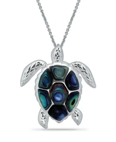 Macys Abalone Or Pink Shell Inlay Turtle Pendant Necklace Circle Fishhook Drop Earrings