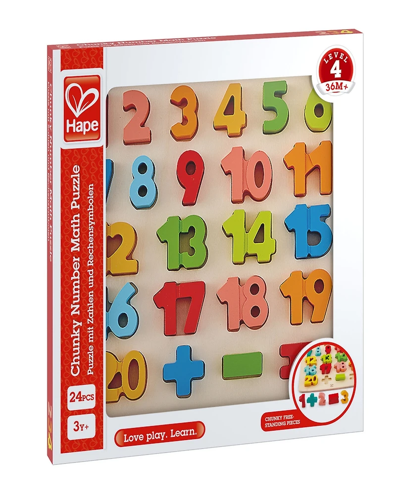 Hape Chunky Number Counting Puzzle, 24 Pieces