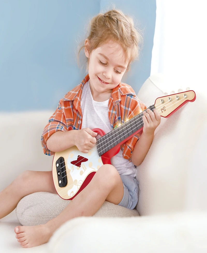 Hape Learn with Lights Red Electronic Ukulele