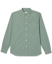 Lacoste Men's Regular-Fit Gingham Check Button-Down Shirt