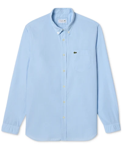 Lacoste Men's Regular-Fit Gingham Check Button-Down Shirt