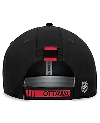 Men's Fanatics Black Ottawa Senators Authentic Pro Rink Adjustable Hat