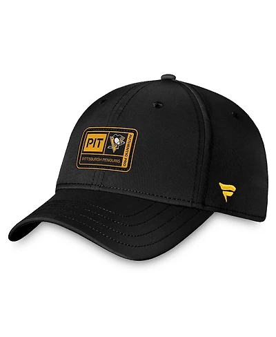 Men's Fanatics Black Pittsburgh Penguins Authentic Pro Training Camp Flex Hat