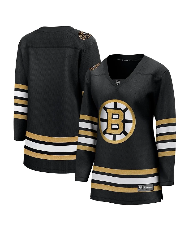 Women's Fanatics Black Boston Bruins 100th Anniversary Premier Breakaway Jersey