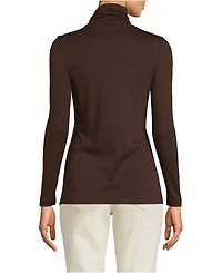 Lands' End Women's Supima Cotton Fitted Long Sleeve Turtleneck