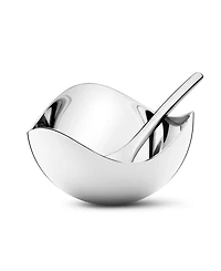Georg Jensen Bloom Salt Cellar and Spoon