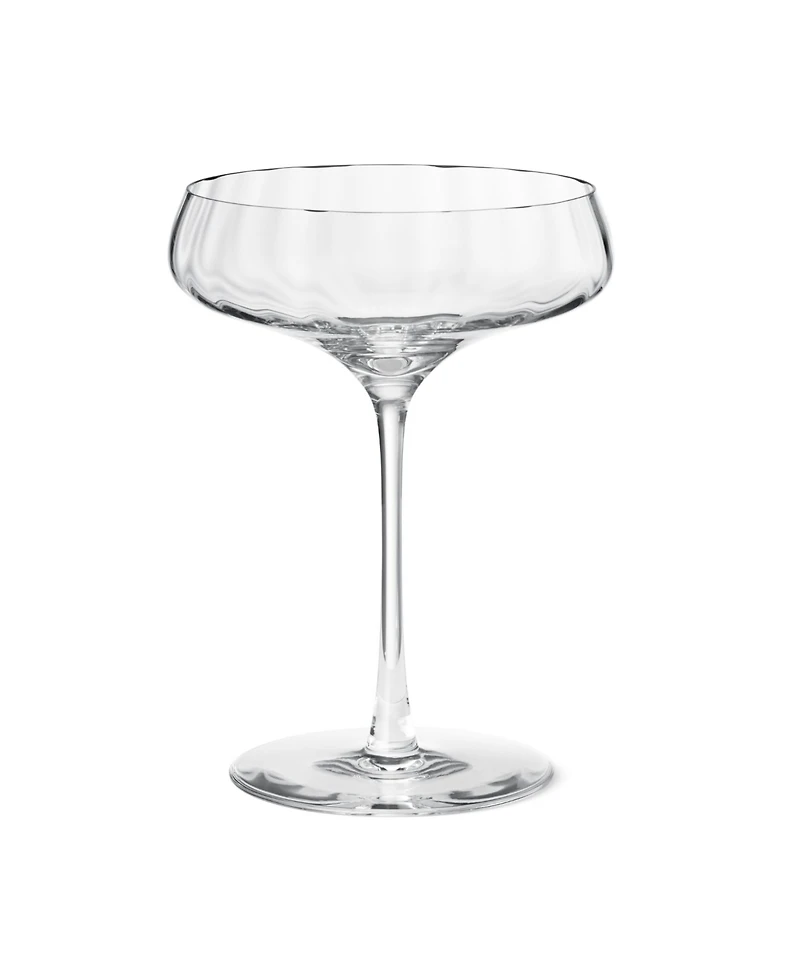 Georg Jensen Bernadotte Crystalline Cocktail Coupe Glass 20 Centiliter, 2 Piece Set