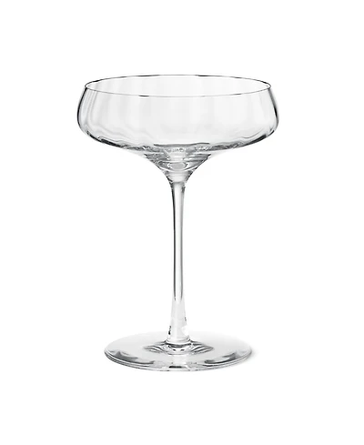 Georg Jensen Bernadotte Crystalline Cocktail Coupe Glass 20 Centiliter, 2 Piece Set