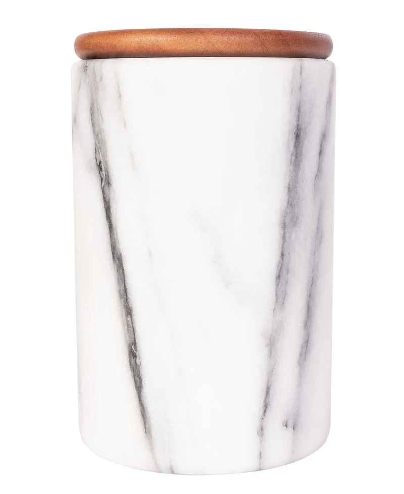 Artifacts Trading Company Marble Storage Canister with Sealed Wood Top