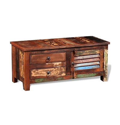 Reclaimed Tv Hi-Fi Cabinet Side Cabinet Solid Wood
