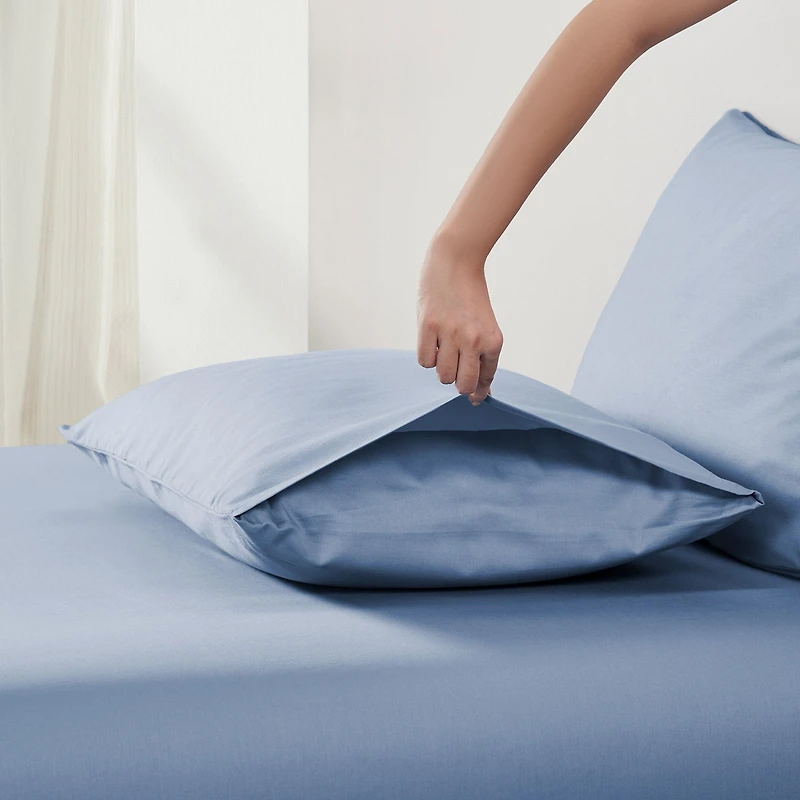 King Pillowcases - 100% Cotton, Set of 2 Soft & Cooling Sateen Weave Cases, Perfect Fit for Pillows by California Design Den