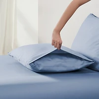 King Pillowcases - 100% Cotton, Set of 2 Soft & Cooling Sateen Weave Cases, Perfect Fit for Pillows by California Design Den