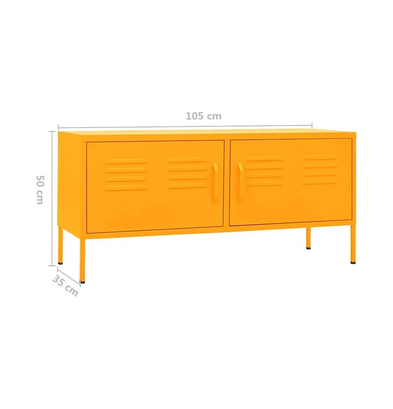 Tv Stand Mustard Yellow 41.3"x13.8"x19.7" Steel