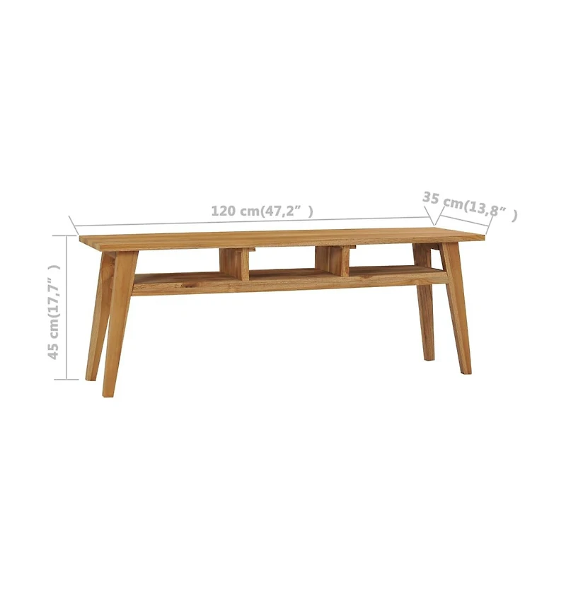 Tv Stand 47.2"x13.8"x17.7" Solid Wood Teak
