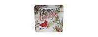 Certified International Evergreen Christmas 4 Piece Dessert Plate