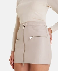 Furniq Uk Women's Leather Fashion Skirt