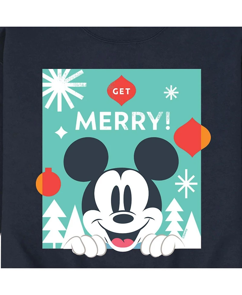 Airwaves Men's Disney Holiday Crew Fleece Pullover