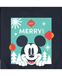 Airwaves Men's Disney Holiday Crew Fleece Pullover