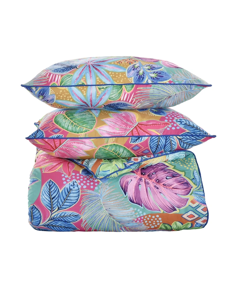 J by J Queen Hanalei Tropical 3-Pc Comforter Set, Full/Queen