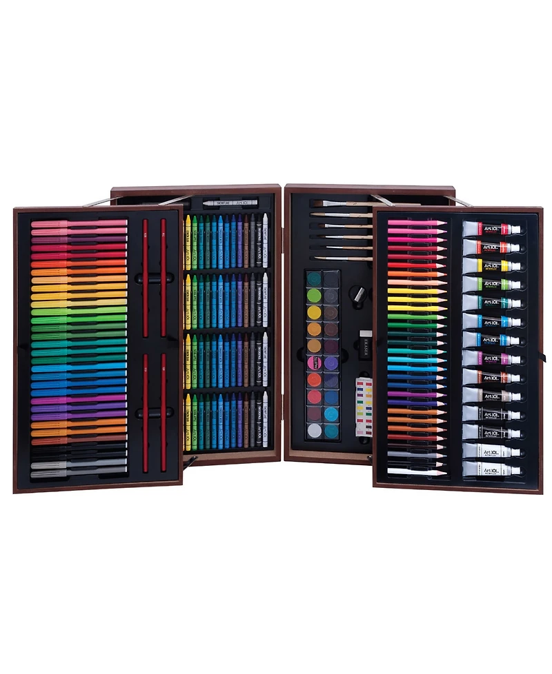 Art 101 Deluxe Artist Wood Set, 215 Pieces
