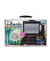 Art 101 Multimedia Illustration Wood Art Set, 85 Pieces