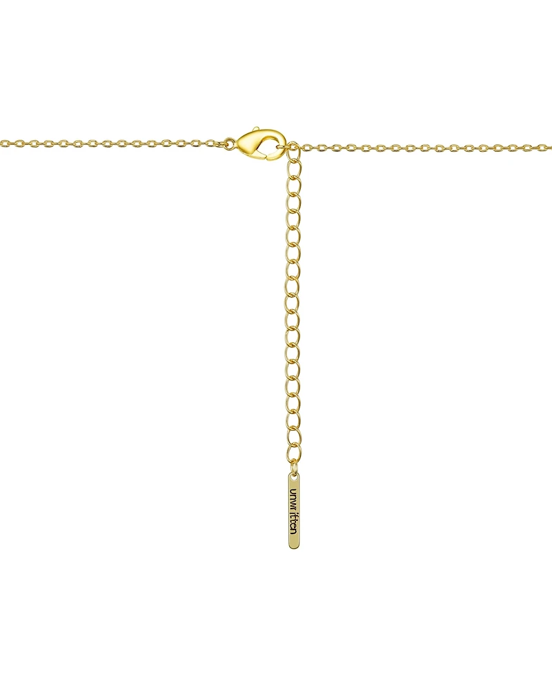 Unwritten 14K Gold Plated and Crystal Best Friends Forever Pendant Necklace