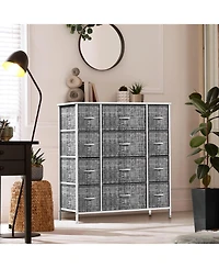 Sorbus Dresser with 12 Drawers - Chest Organizer Unit Steel Frame Wood Top and handle Large for Bedroom, Hallway & etc