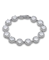 Macy's Cubic Zirconia Round Halo Link Bracelet