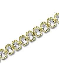 Macy's Cubic Zirconia 6mm X 4mm Baguette Stones Bracelet