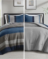 510 Design Boulder Stripe Micro Suede 2-Pc. Comforter Set, Twin/Twin Xl