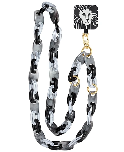 Anne Klein Women's Black and Gray Acetate Crossbody iPhone Chain