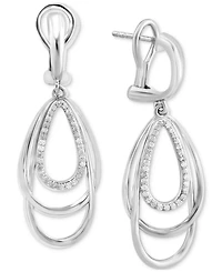 Effy Diamond Orbital Multiple Ring Drop Earrings (3/8 ct. t.w.) in Sterling Silver