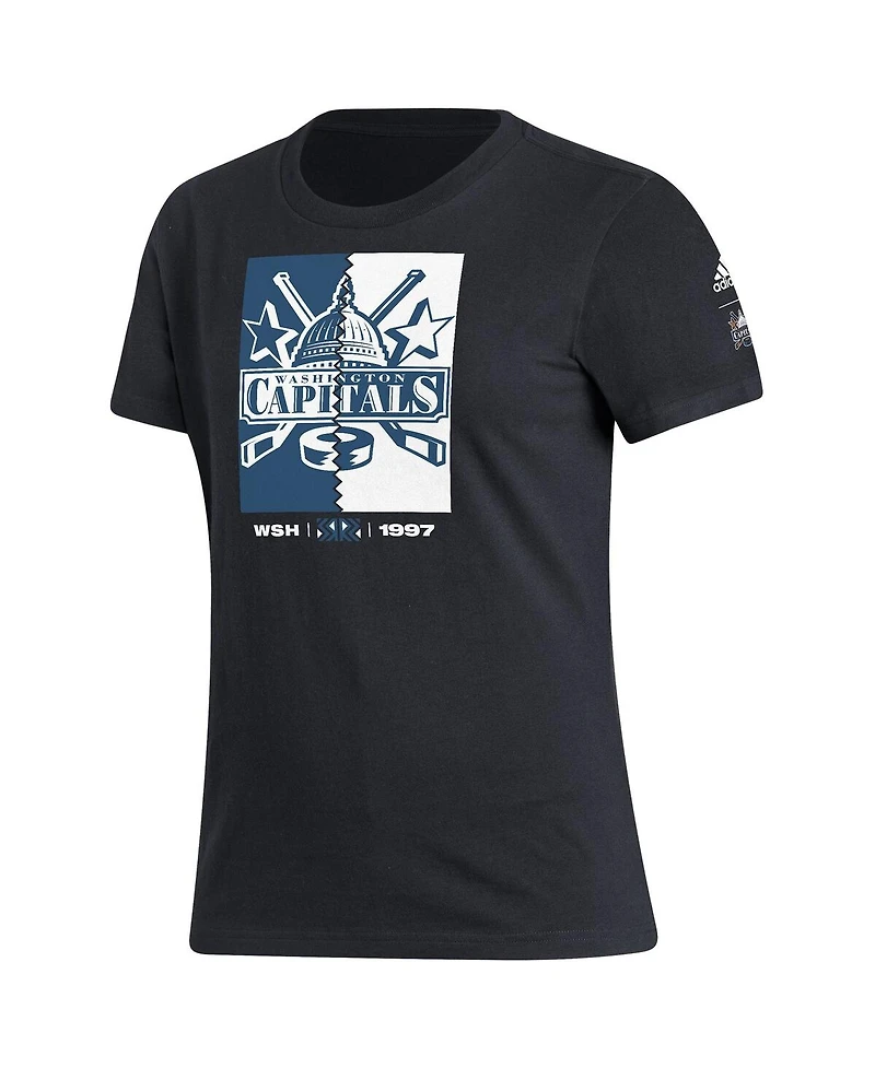 Women's adidas Black Washington Capitals Reverse Retro 2.0 Playmaker T-shirt