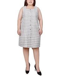Ny Collection Plus Long Sleeve Jacket and Tweed Dress, 2 Piece Set