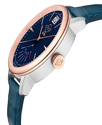 GV2 by Gevril Men's Rovescio Blue Leather Watch 42mm