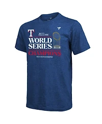 Men's Majestic Threads Royal Texas Rangers 2023 World Series Champions Locker Room Tri-Blend T-shirt