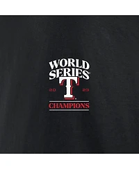 Big Boys Fanatics Black Texas Rangers 2023 World Series Champions Signature Roster T-shirt
