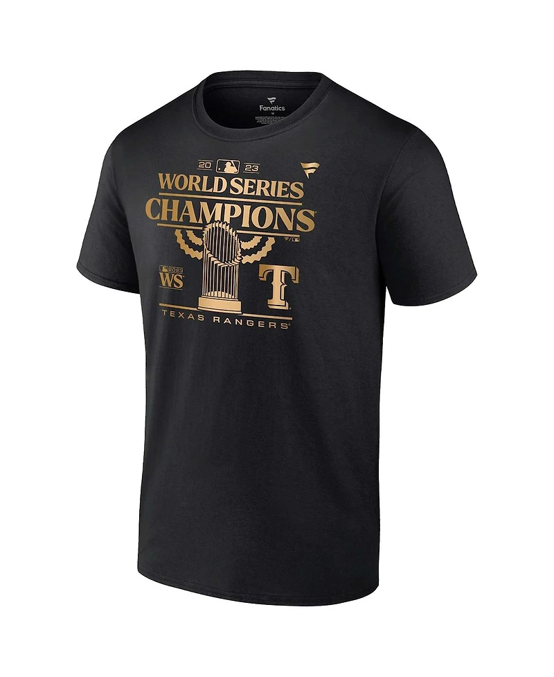 Men's Fanatics Black Texas Rangers 2023 World Series Champions Parade T-shirt