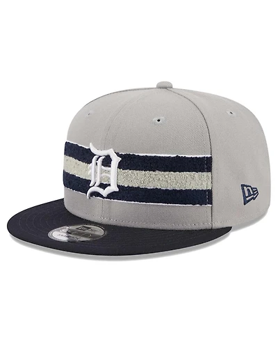 Men's New Era Gray, Navy Detroit Tigers Band 9FIFTY Snapback Hat