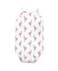 Little Treasure Baby Girls Cotton Bodysuits 3pk, Cherries, 3-6 Months