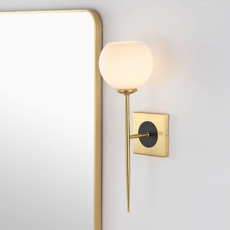 Jonathan Y Sylvie Coastal French Country Iron Led Sconce