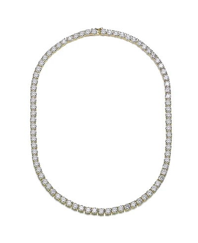 Classic 4mm Clear Round Cubic Zirconia Tennis Necklace