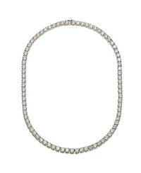 Classic 4mm Clear Round Cubic Zirconia Tennis Necklace