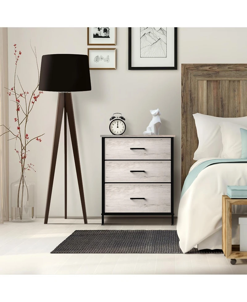 Sorbus Nightstand with 3 Drawers