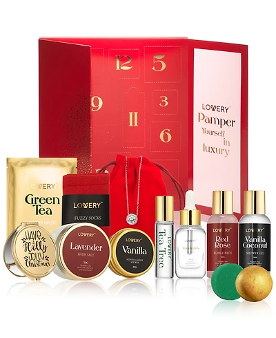 Lovery 12-Pc. Advent Calendar Bath & Body Gift Set
