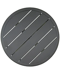 Astaire 24" Round Outdoor Slat Top End Table, Created for Macy's