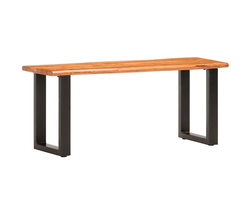 Live Edge Bench 43.3" Solid Acacia Wood and Steel
